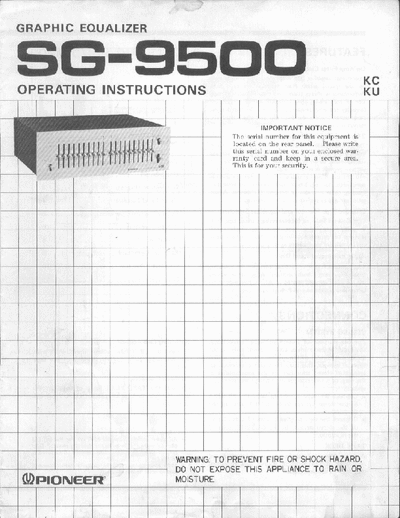 Pioneer SG-9500 Amplifier